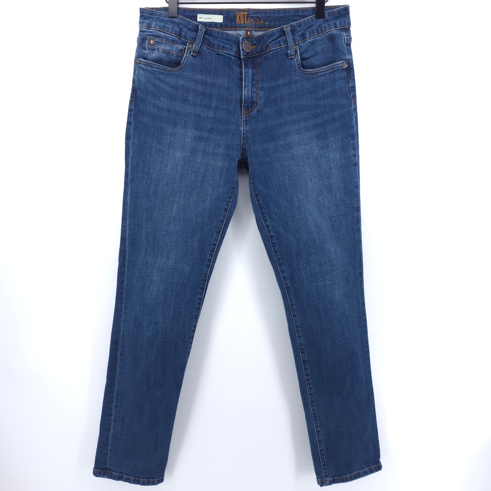 Kut from the Kloth Women Jeans Katy Boyfriend 8 Blue Medium Wash Denim